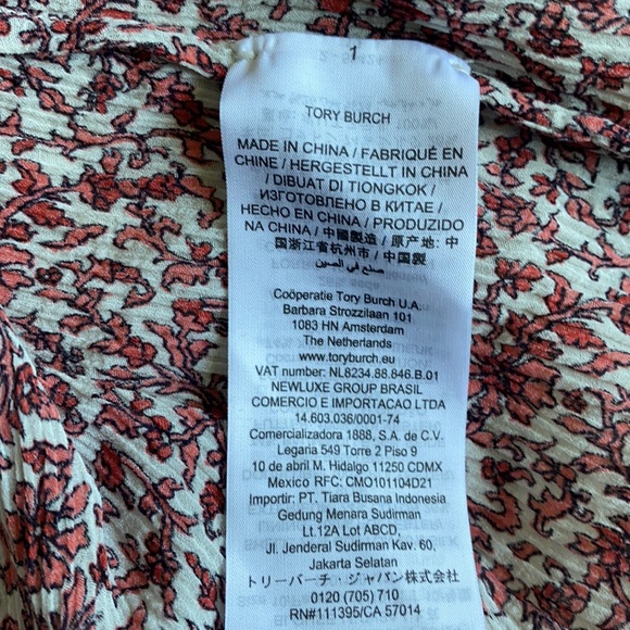 NWOT Tory Burch Silk/Cotton Crinkle Gauze Blouse - Picture 16 of 16